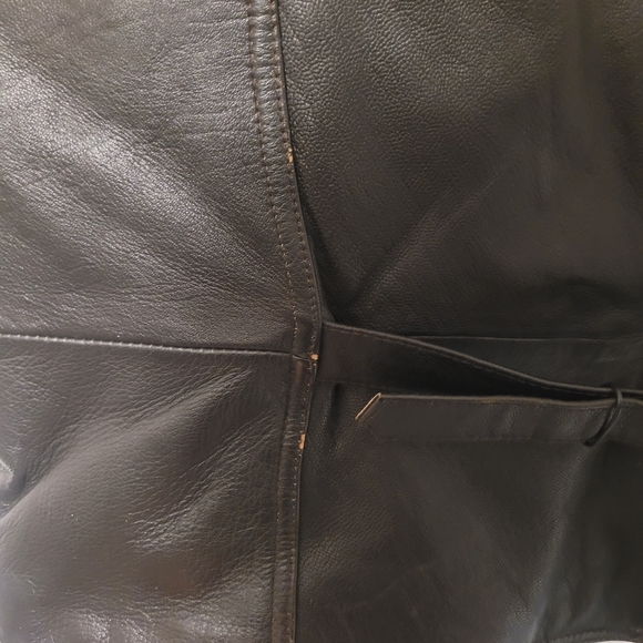Vintage Giverny Genuine Leather Moto Utility Vest Large - Picture 13 of 16